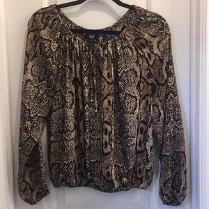 Adrienne Vittadini snake print blouse - size small